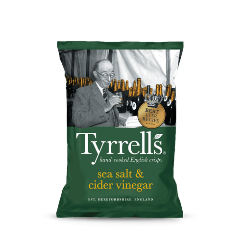 Batata Frita com Vinagre e Sal Marinho Tyrrells Pacote 150g