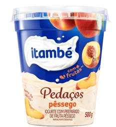 Iogurte Itambé Pêssego com Pedaço de Fruta 500g