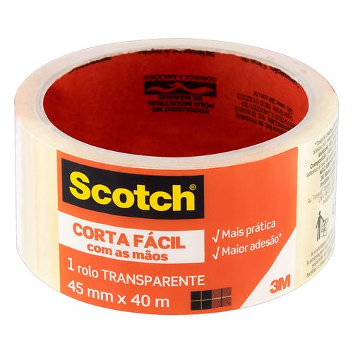 Fita Adesiva Scotch Corta Fácil Transparente 45mm x 40m
