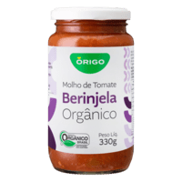Molho de Tomate Orgânico Berinjela Órigo Vidro 330g