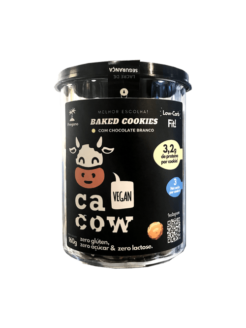 Baked Cookies Chocolate Branco Cacow 160g