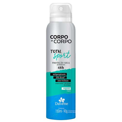 Desodorante Aerosol Corpo A Corpo Total Sport Vegano 150ml