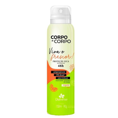 Desodorante Aerosol Corpo A Corpo Frescor Vegano 150ml