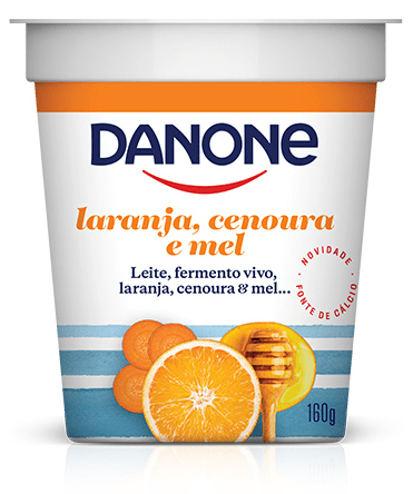 Iogurte Natural Danone 160ml - Laranja, Cenoura e Mel