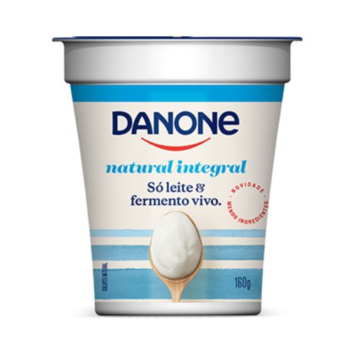 Iogurte Integral Natural Danone Copo 160g