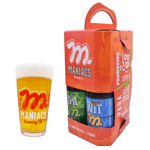 Kit Maniacs Cerveja 2x600ml + 1 Copo