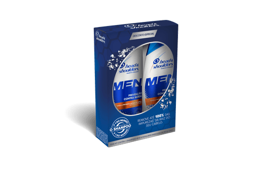 Shampoo Anticaspa Head & Shoulders Men Prevenção Contra Queda Frasco 2 Unidades 200ml Cada Desconto Especial