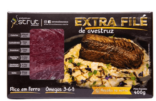 Extra Filé de Avestruz Congelado Piveta 400 g
