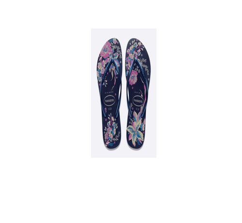 Chinelo de Dedo Havaianas Feminino Slim Organic Ashley Blue 39/40