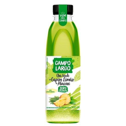 Chá Verde Pronto Campo Largo Limão + Abacaxi 900ml Zero