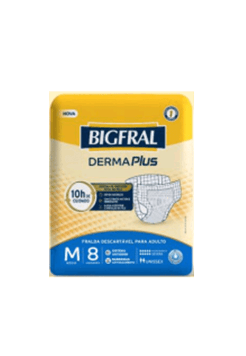 Fralda Adulto Bigfral Derma Plus M C/8