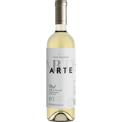 Vinho Brasileiro Branco Seco Blend Casa Valduga Arte Chardonnay Moscato Serra Gaúcha Garrafa 750ml