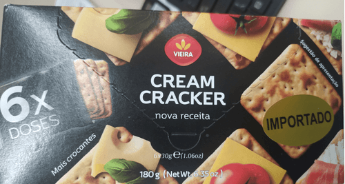 Biscoito Vieira De Castro Cream Cracker Vieira De Castro 180g