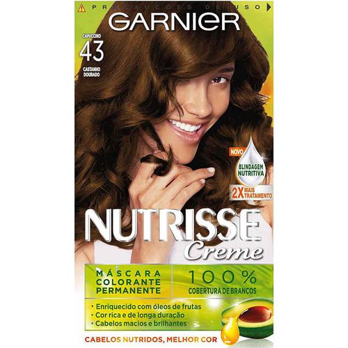 Tintura Permanente Nutrisse Máscara Nutritiva Kit 43 Cappuccino
