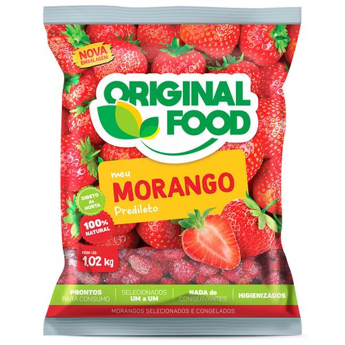 Morango Congelado Original Food Pacote 1,02Kg