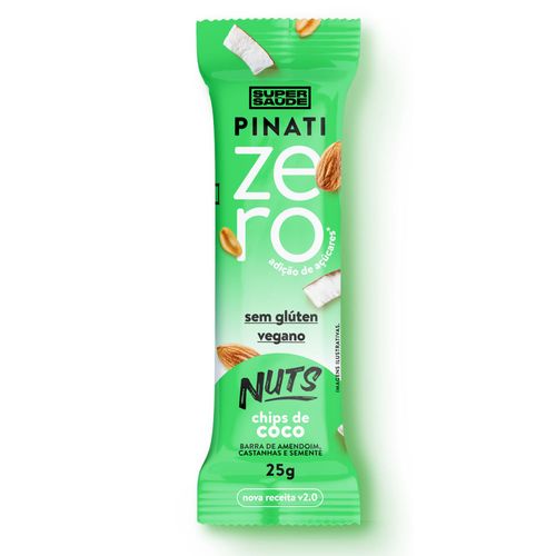 barra de nuts chips de coco super saúde pinati zero pacote 100g leve 4 pague 3 unidades embalagem econômica