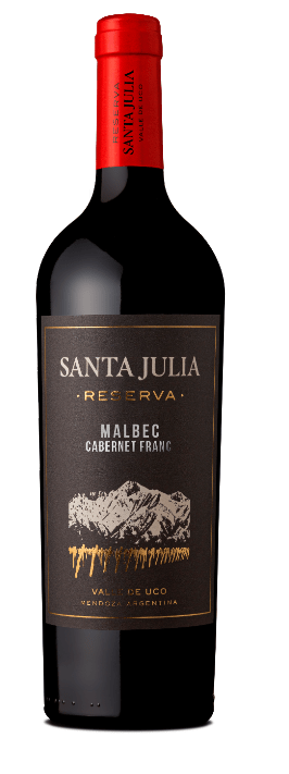 Vinho Argentino Santa Julia Reserva Tinto Malbec Caber Franc 750ml