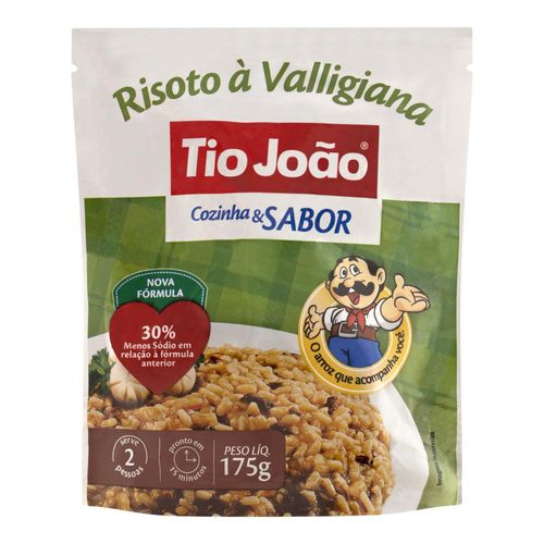 Arroz Tio João Risoto À Valligiana Cozinha &amp; Sabor 175g