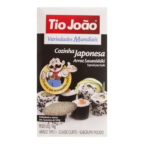 Arroz Sasanishiki Tio João Variedades Mundiais Cozinha Japonesa 1kg