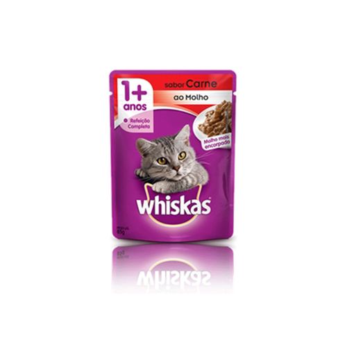 Alimento para Gatos Filhotes Whiskas de Carne ao Molho Sachê 85 g