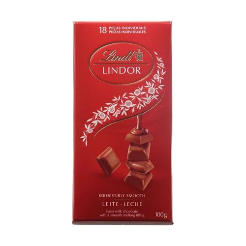 Chocolate Suíço Ao Leite Recheio Cremoso Lindt Lindor Caixa 100g 12 Unidades