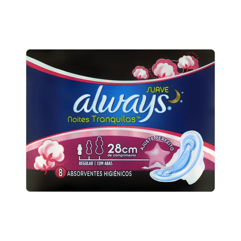 Absorvente-com-Abas-Always-Pink-Protecao-Total-Noturno-Pacote-com-8-Unidades