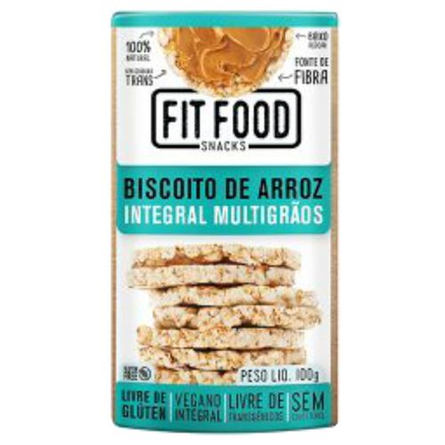 Biscoito Arroz Integral Fit Food Multigrãos 100