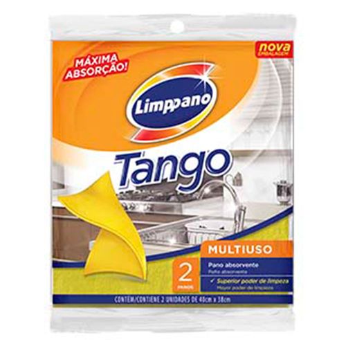 Pano de Limpeza Multiuso Tango Limppano 40 x 38cm com 2 Unidades