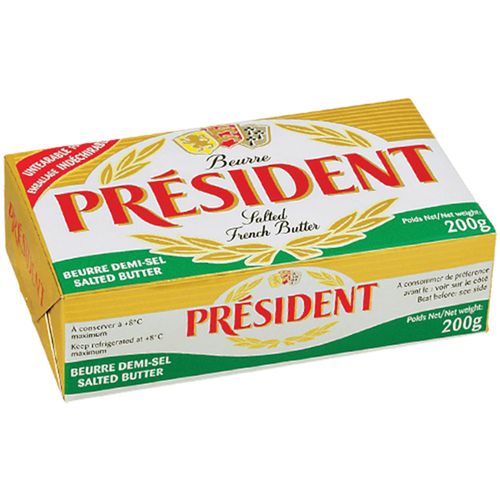 Manteiga Francesa Président Com Sal Tablete 200 g