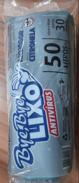Saco Bye Bye Lixo Antiviral 50L