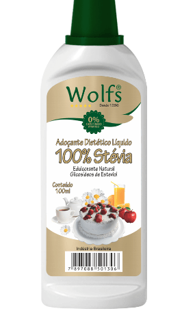 ADOÇANTE LIQUIDO WOLFS  100% STEVIA 100ML