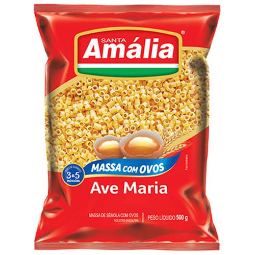 Massa com Ovos Santa Amália Ave Maria Pacote 500 g