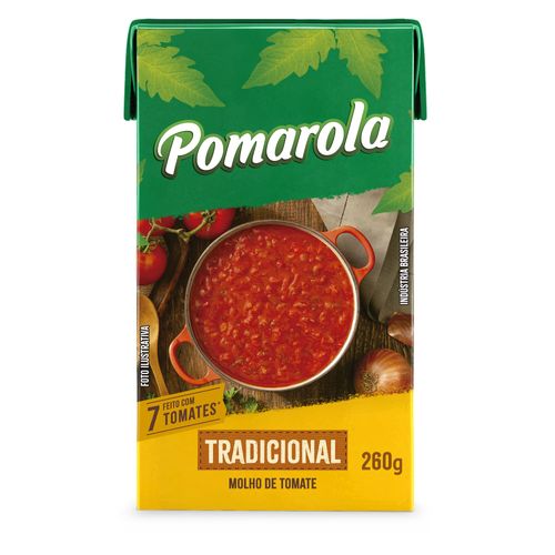Molho de Tomate Pomarola Tradicional Tetra Pak 260 g