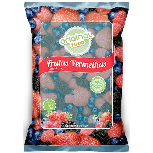 Frutas Vermelhas Congelada Original Food Pacote 1kg