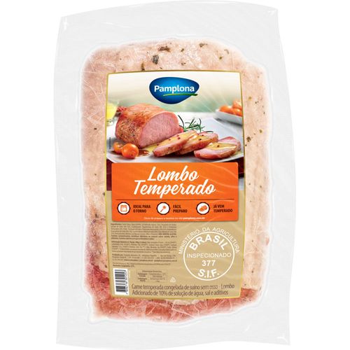 Lombo Suíno Pamplona Temperado Congelado 1.2Kg