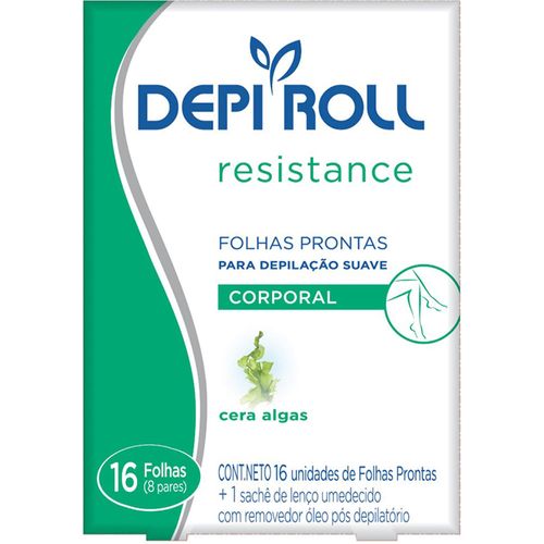 Folhas Para Depilação Suave Corporal Depi Roll Resistance Caixa 16 Unidades