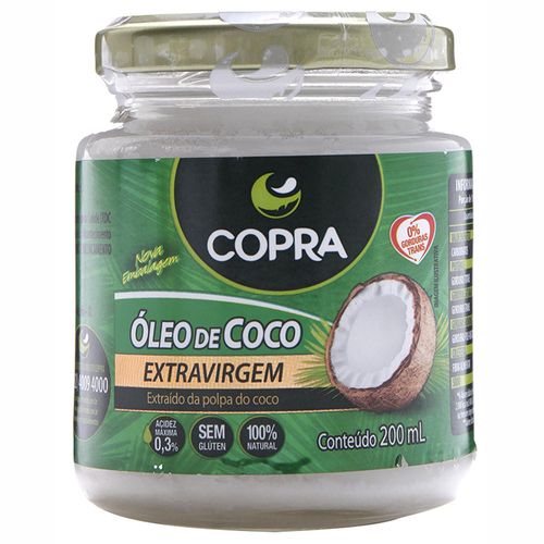 Óleo de Coco Orgânico Copra Extra Virgem 200ml