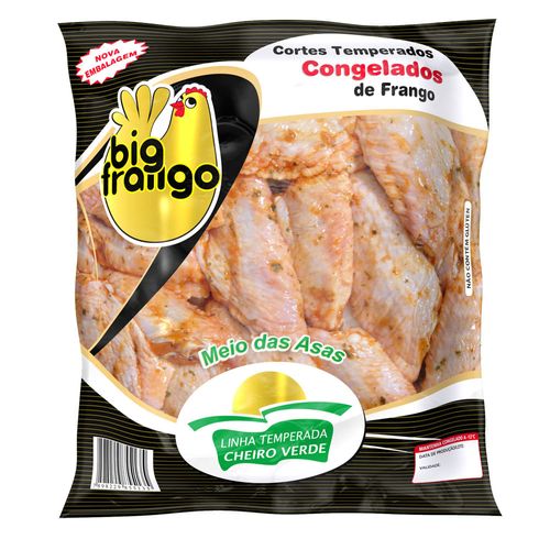 Meio da Asa de Frango Big Frango Temperada Resfriada Kg