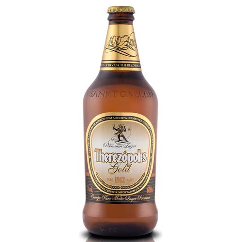 Cerveja Brasileira Therezópolis Premium Gold Pilsen Garrafa 600 ml