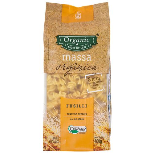 Massa Orgânica Organic Fusili Zero Sódio 400g