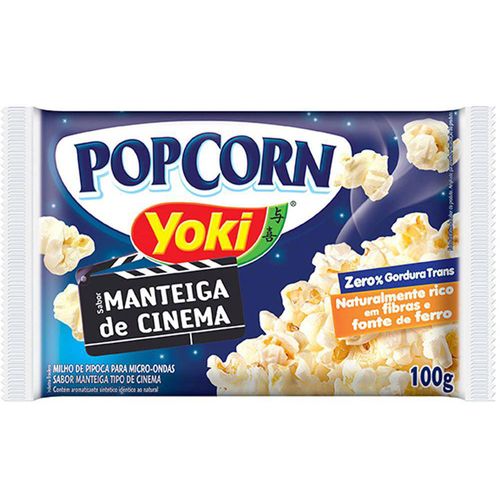 Milho para Pipoca Yoki de Microondas Pipoca de Cinema 100g