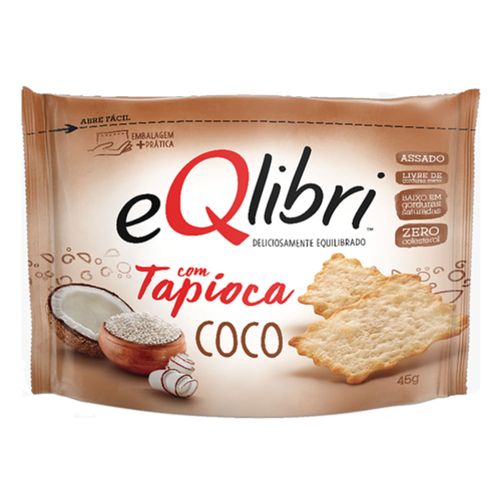 Biscoito Salgado eQilibri com Tapioca Coco Pacote 145g