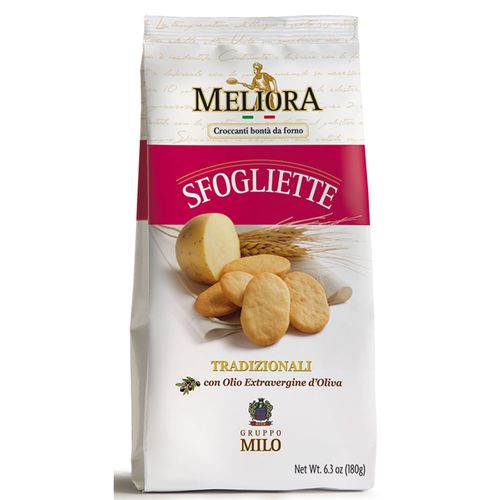 Snack Italiano Sfogliette Casa Milo Tradicional Pacote 180g