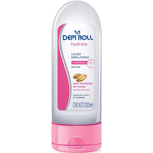Loção Depilatória Depi Roll Corporal Manteiga de Cacau Pele Seca 120ml