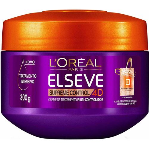 Creme De Tratamento Cabelo Elseve Supreme Control 4D 300ml