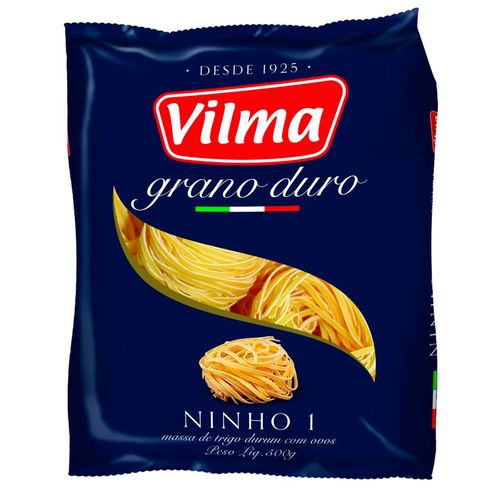 Macarrão Grano Duro Vilma Ninho 1 Pacote 500g