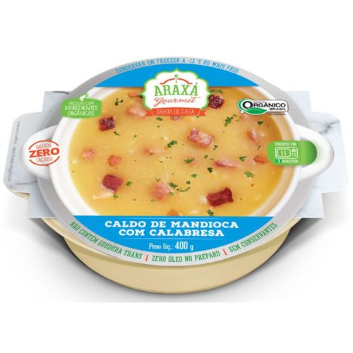 Caldo de Mandioca Orgânico Araxá Gourmet com Calabresa 400g