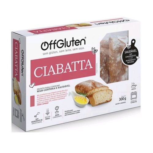 Pão Ciabatta Offgluten Congelado Sem Glúten 300g