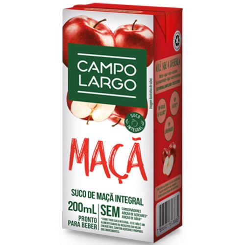 Suco Campo Largo Integral Maçã 200 ml