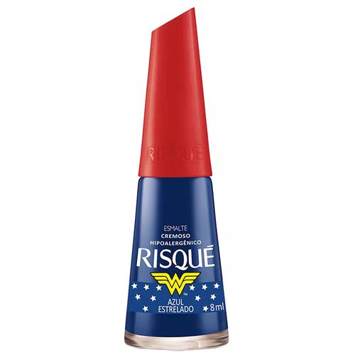 Esmalte Risqué Mulher Maravilha Azul Estrelado 8ml